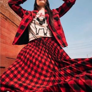 NWT Woolrich x Target buffalo plaid pleated skirt